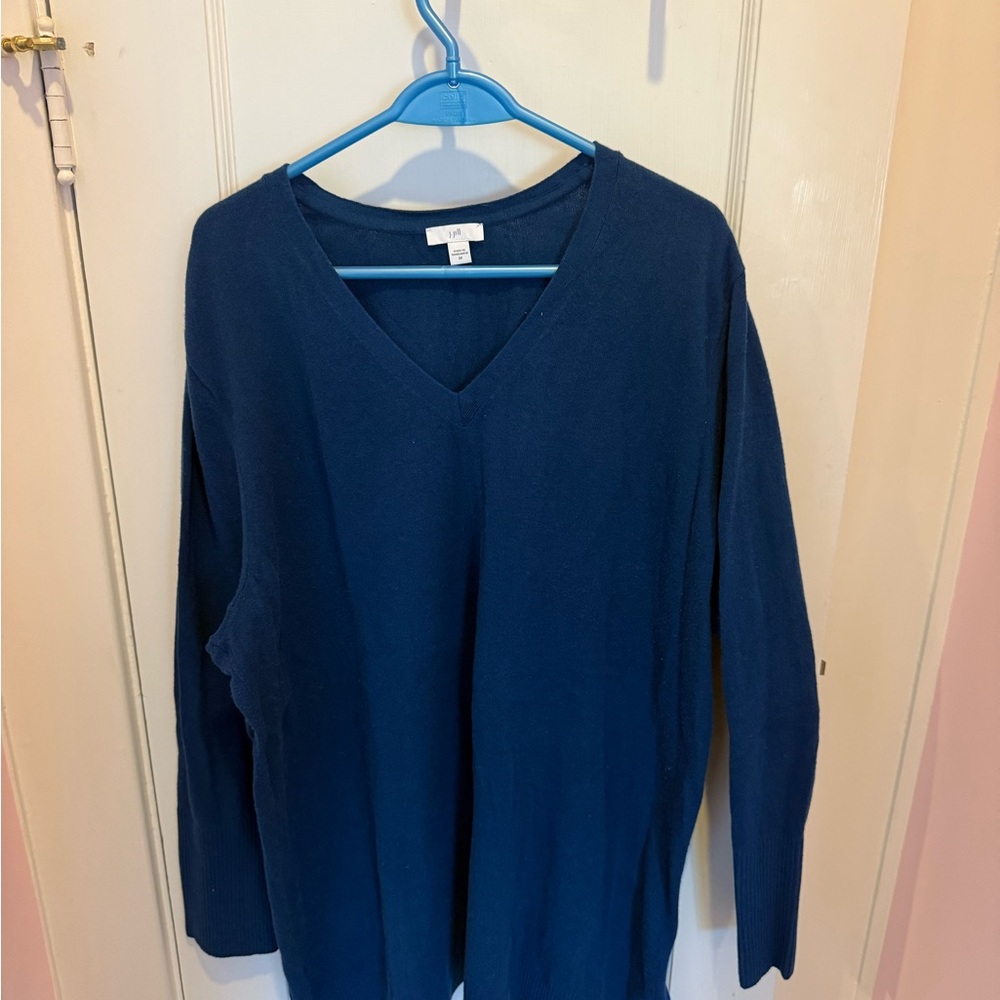 J. Jill Cerulean Blue V-Neck Sweater Tunic